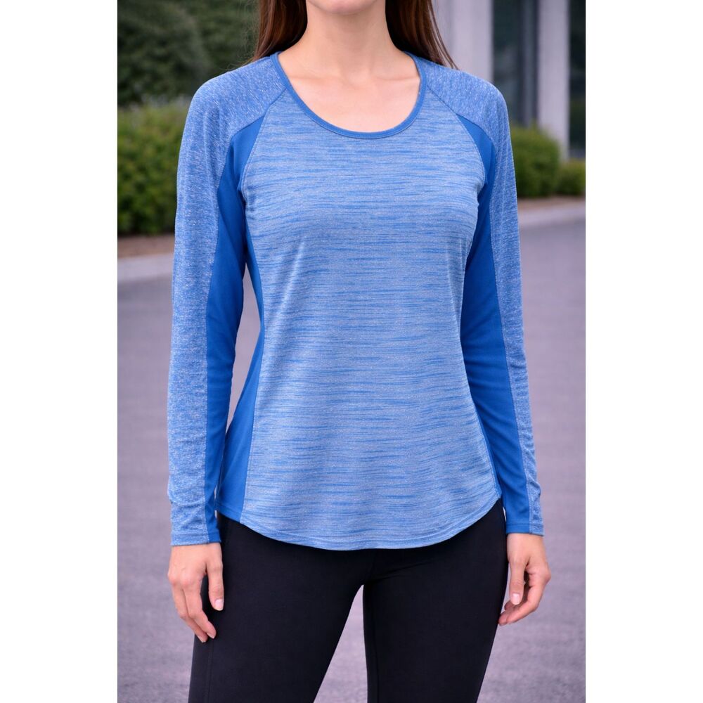 Athleta Long Sleeve Space Dye Work Out Top L